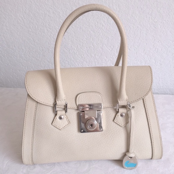 dooney & bourke taupe lock key flap bag - Picture 5 of 10
